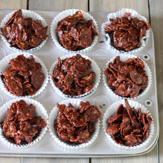 Grown-up Chocolate Corn Flake Cakes