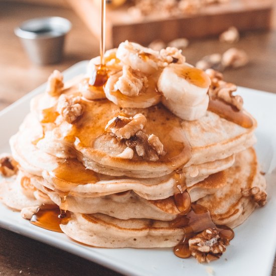 Banana Walnut Pancakes