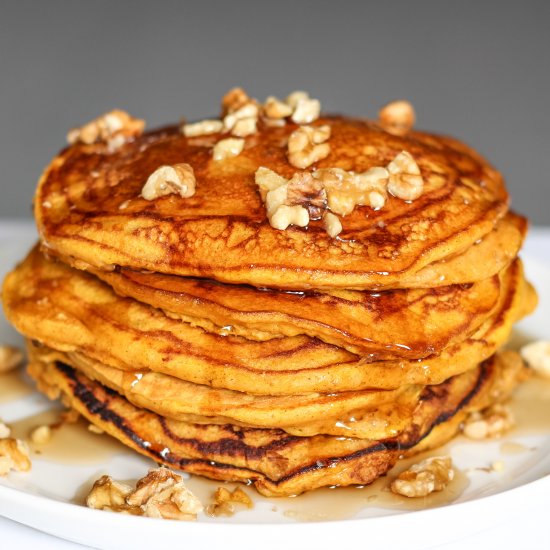 Pumpkin Walnut Pancakes