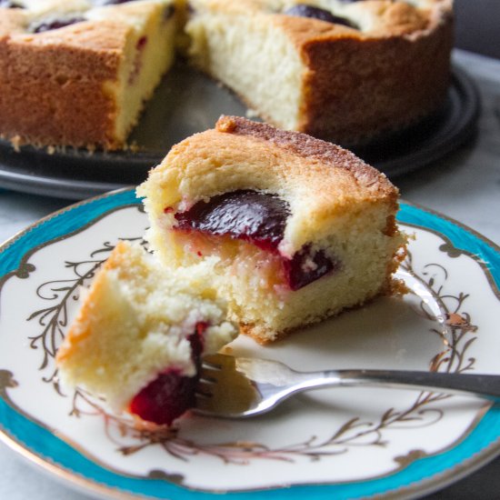 Plum and Mascarpone Cake