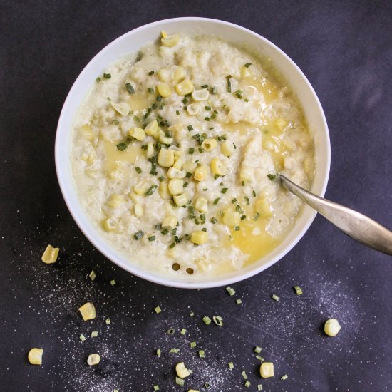 Creamy Corn Alfredo Soup