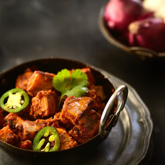 Sweet Potatoes Coated with Spices