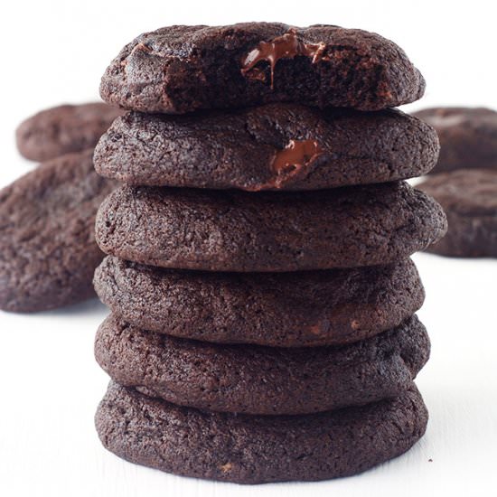 Double Chocolate Fudge Cookies