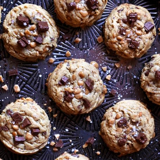 Peanut Butter Toffee Choc Cookies