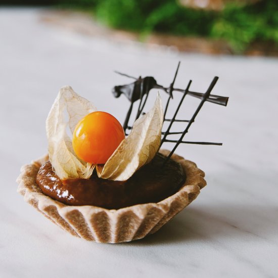 Chestnut Tarts with Sea Buckthorn