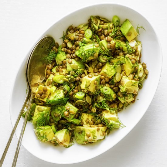 Avocado, Lentil and Lime Salad