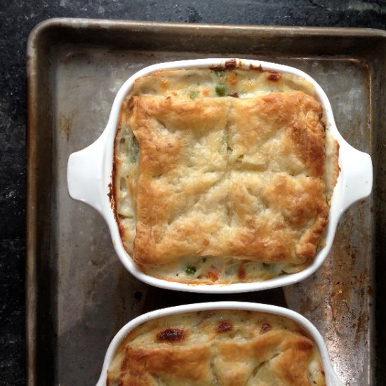 Vegetable and Gorgonzola Pot Pies