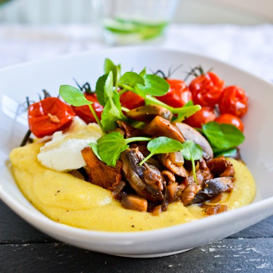 Polenta with Balsamic Mushrooms