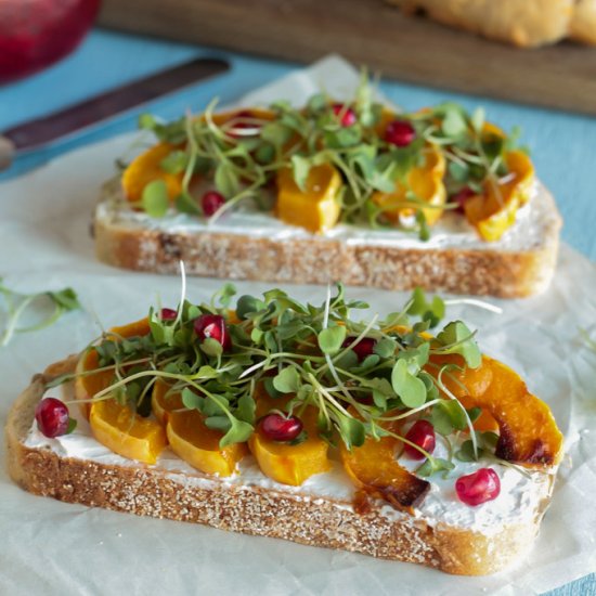 Goat Cheese & Squash Tartine