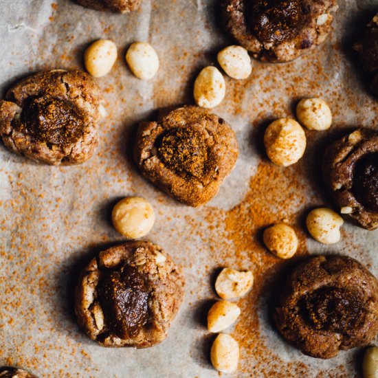 Raw Pumpkin Macadamia Thumbprints