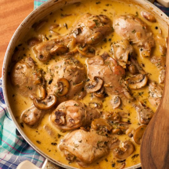 Chicken in Creamy Mushroom Sauce