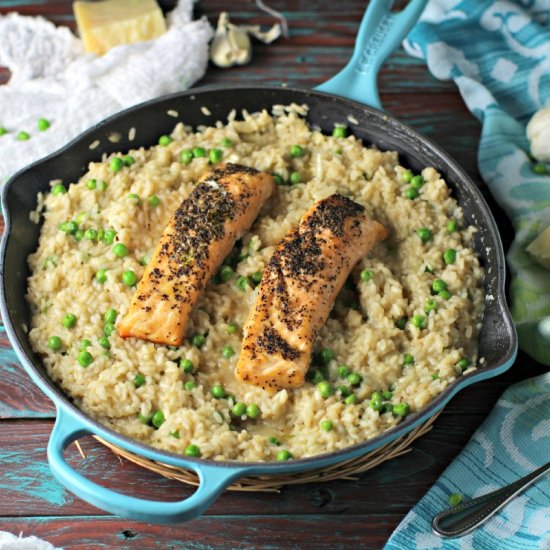 Salmon and Risotto Easy Dinner