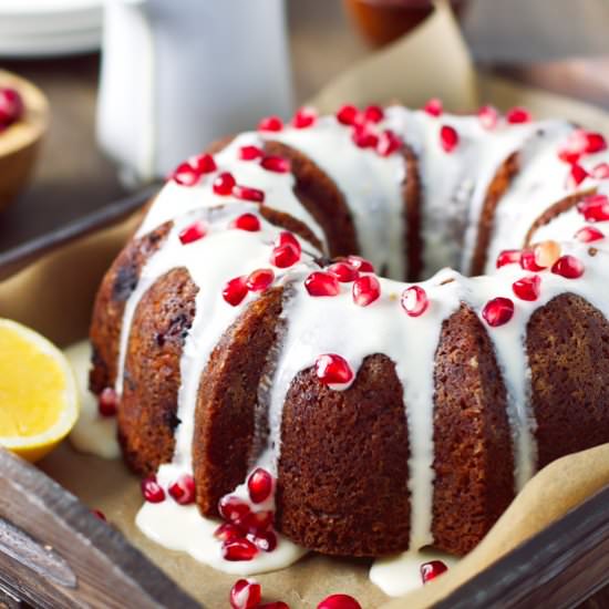 CRANBERRY POMEGRANATE POUND CAKE