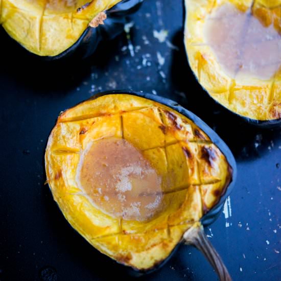 Amaretto Roasted Acorn Squash