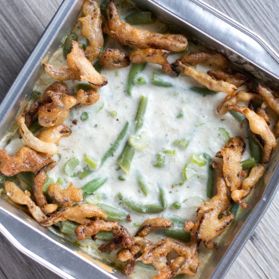 Green Bean Casserole {gf +  vegan}