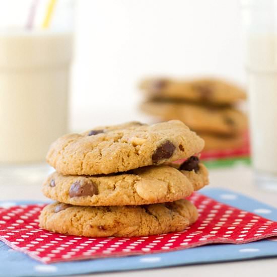 Triple chocolate chip cookies