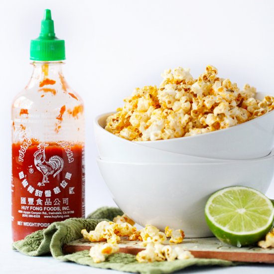 Spicy Sriracha Lime Popcorn