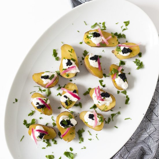 Mini Potato Caviar Bites