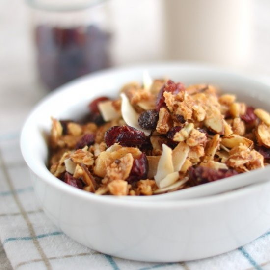 Paleo Cranberry Nut Granola