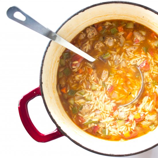 Sausage and Orzo Soup