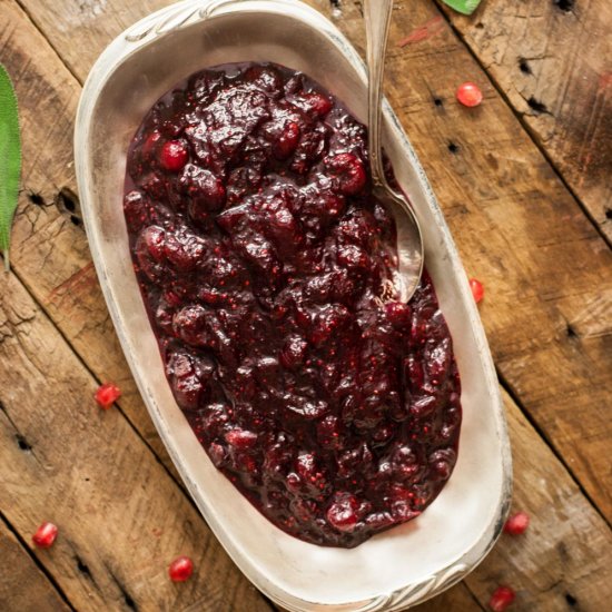 Pomegranate Cranberry Sauce