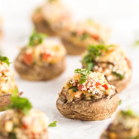 Vegetarian Stuffed Mushrooms