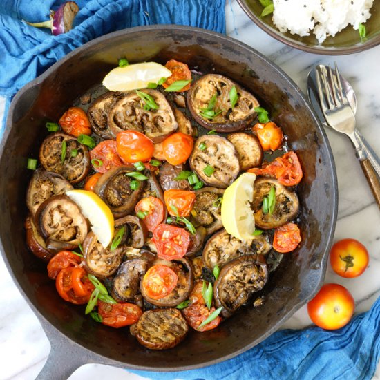 One Pot Roasted Eggplant