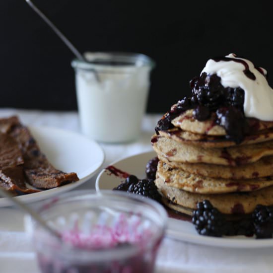 Whole Grain Blueberry Pancakes