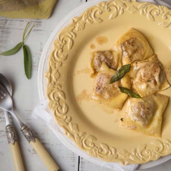 Chestnut and Pear Ravioli