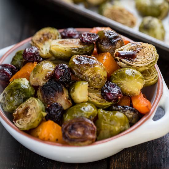 Roasted Butternut Squash & Brussels