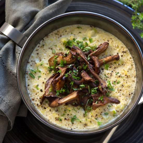 Polenta with Cheesy Cashew Cream