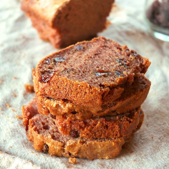 Paleo Cinnamon Raisin Mini Loaf