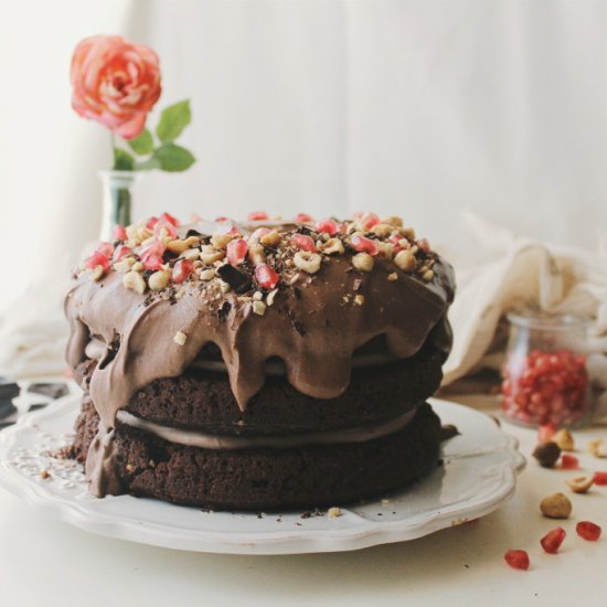 hazelnut whisky chocolate cake