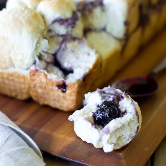 Blueberry Brie Pull Apart Bread