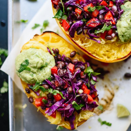 Spaghetti Squash Burrito Bowls