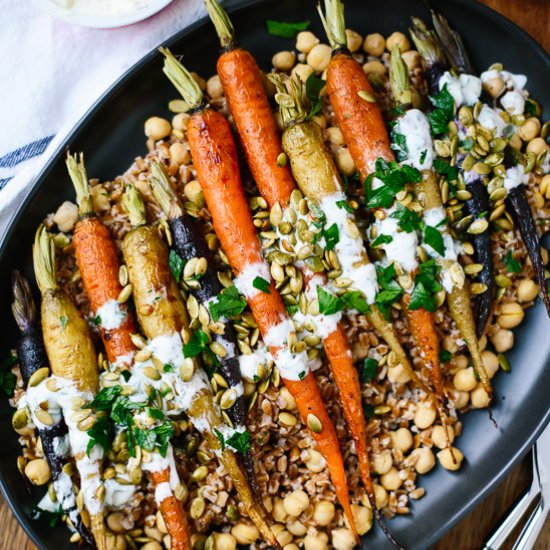 Roasted Carrots with Farro