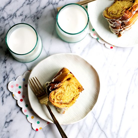 Braided Cinnamon Pumpkin Bread