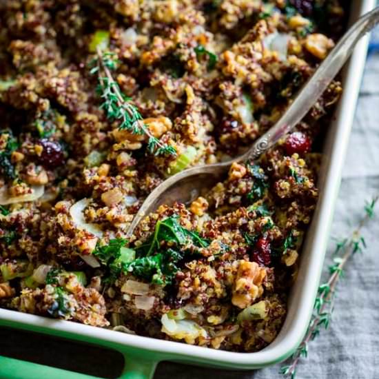 Gluten-free Kale Quinoa Stuffing