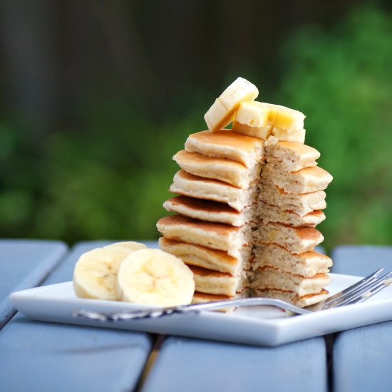 Healthy Banana Protein Pancakes