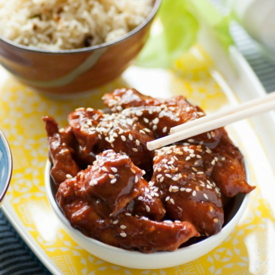 Spicy Garlic Miso Glazed Chicken