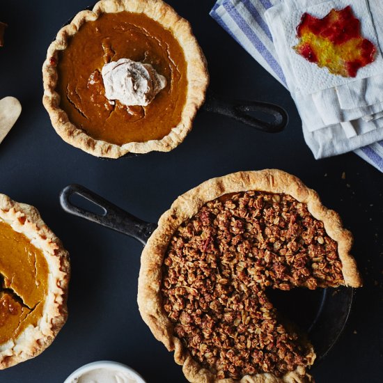 Pumpkin Pie with Bourbon Crumble