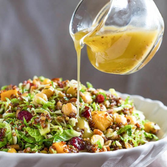 Warm Quinoa Brussels Sprouts Salad