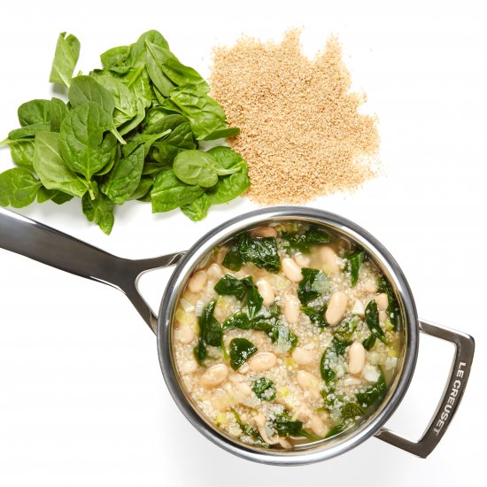 White Bean, Spinach & Couscous Soup