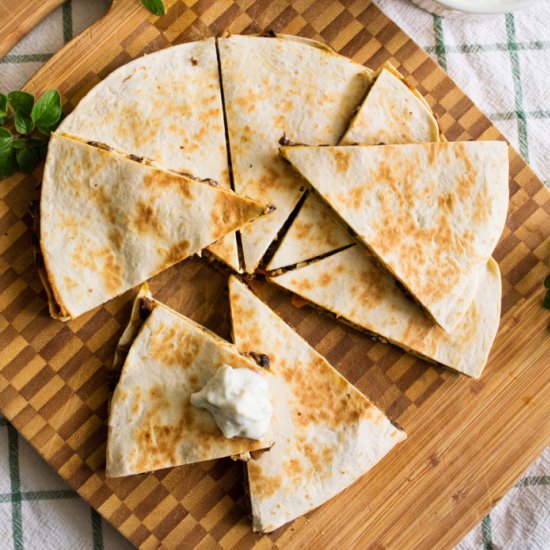 Greek Quesadillas with Tzatziki