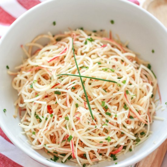 Spiralized Apple and Parmesan Salad