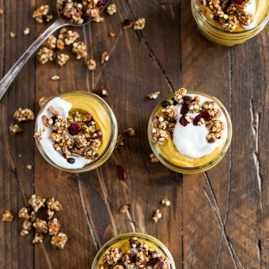 Pumpkin Cashew Pudding Parfaits