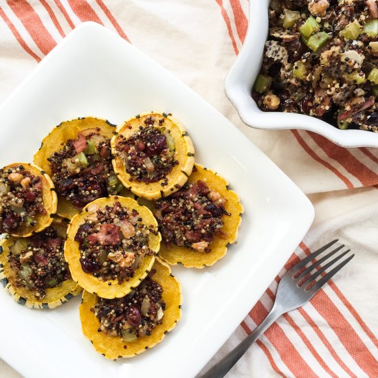 Quinoa Stuffed Squash Rings