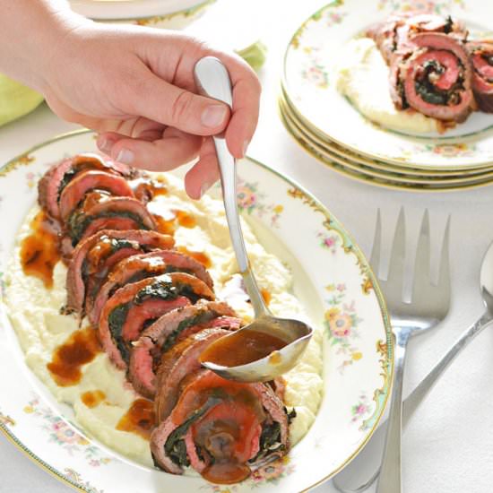 Beef Roulade w/ Celeriac Puree