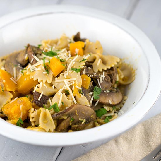 Butternut Squash Mushroom Farfalle