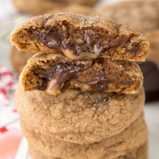 Salted Caramel Molasses Cookies